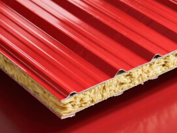 绯红彩钢防火岩棉板